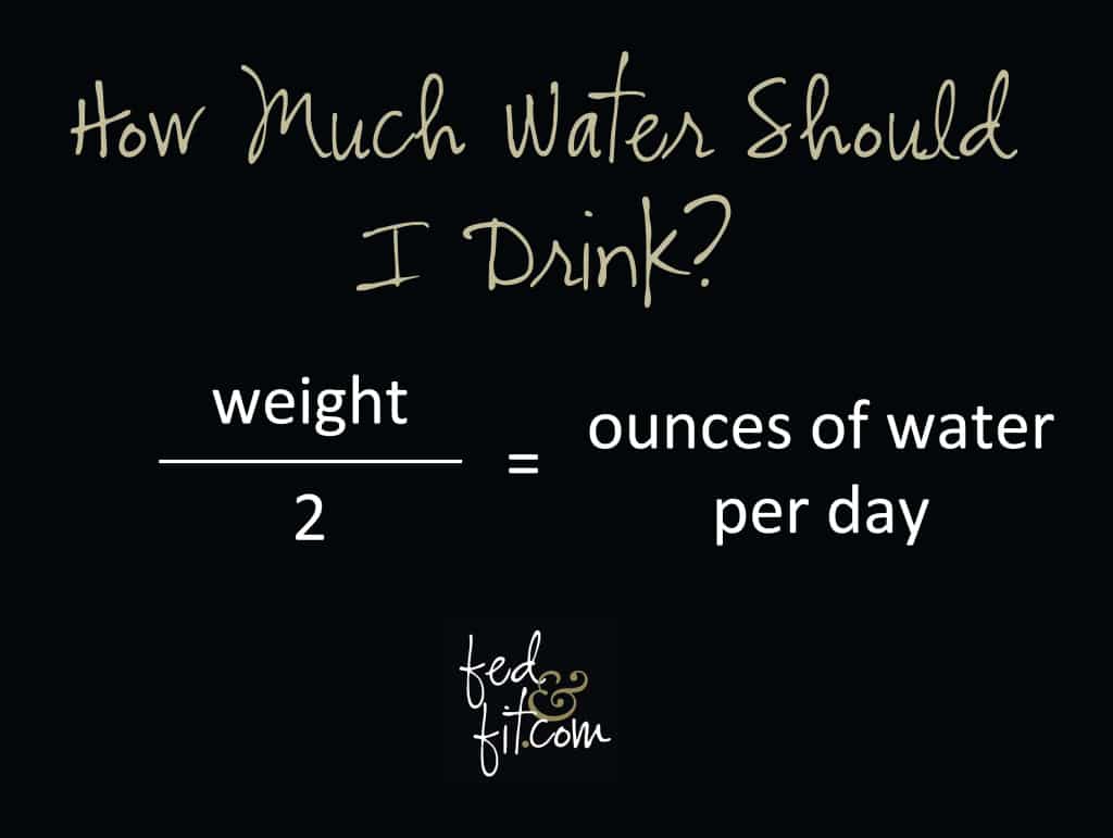 formula for how much water to drink daily