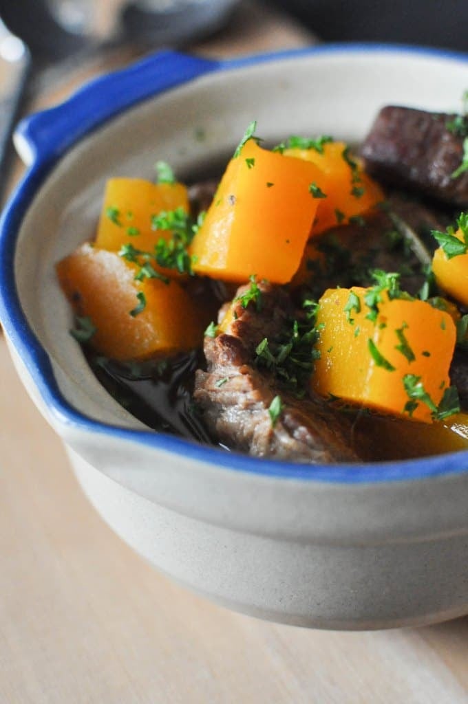 paleo winter squash and beef stew