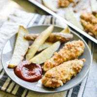 Sheet Pan Chicken Fingers & Fries