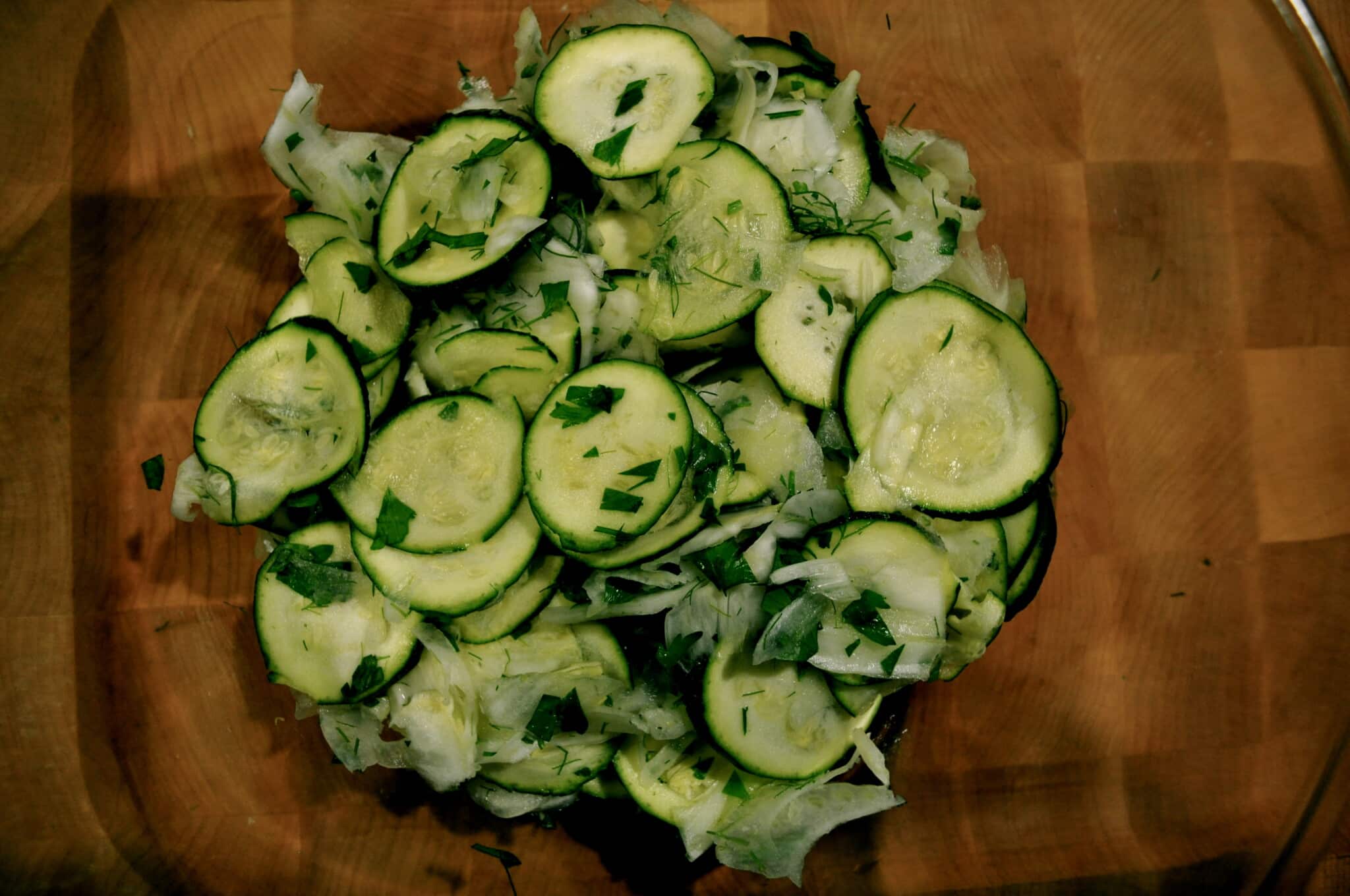 raw fennel and zucchini salad