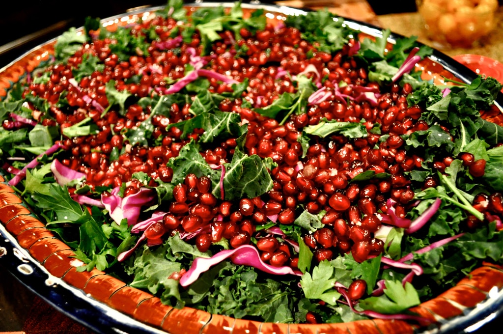 kale and pomegranate salad