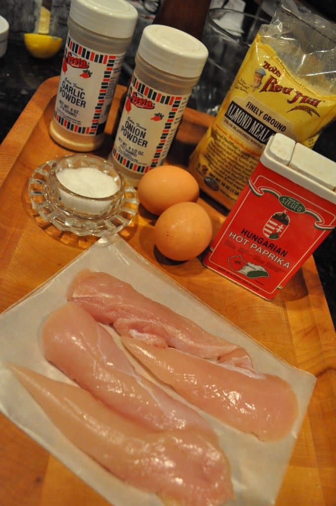 ingredients for paleo chicken fingers