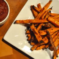 Thick Cut Sweet Potato Fries with Paleo Ketchup