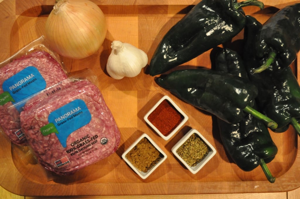 ingredients for paleo Chile relleno