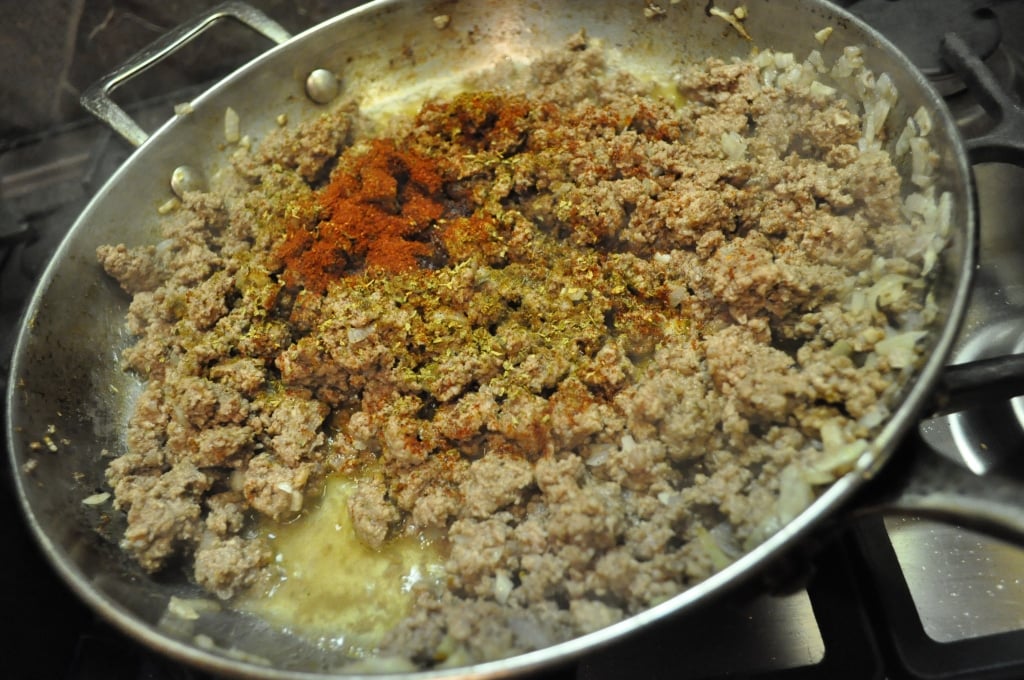 ground beef for paleo Chile relleno