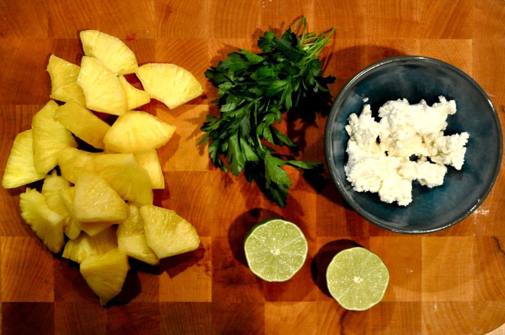 Pineapple Cilantro Goat Cheese Appetizer ingredients