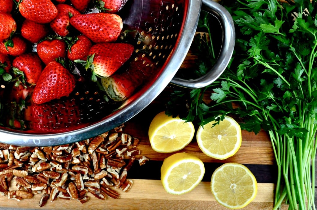 Strawberry Pecan Salad ingredients