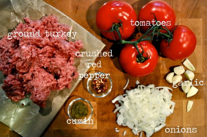 Paleo Turkey Chili ingredients