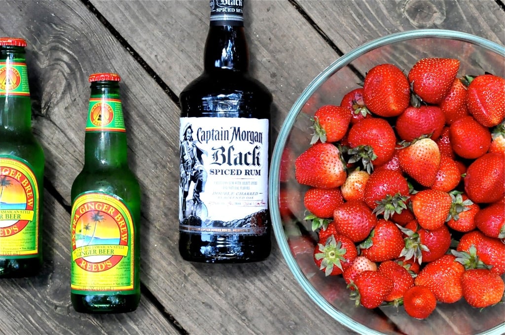 Strawberry Dark and Stormy ingredients