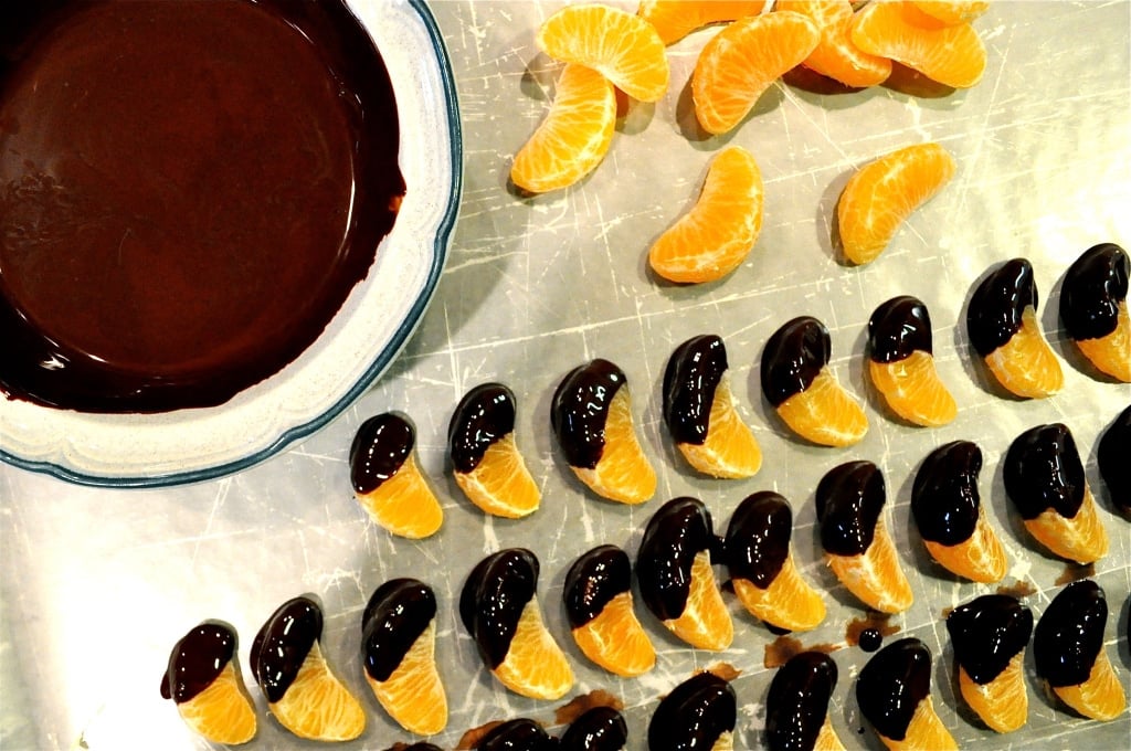 frozen chocolate orange bites