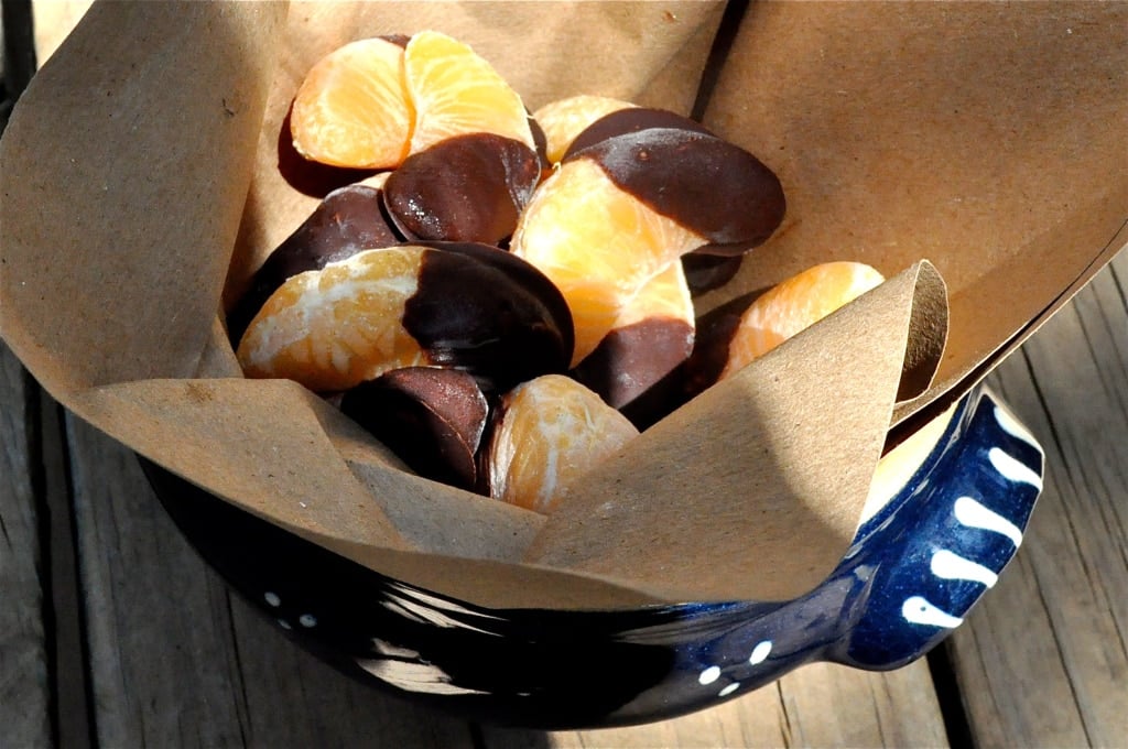 frozen chocolate orange bites