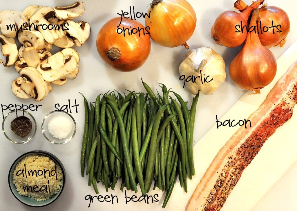 ingredients for paleo green bean casserole