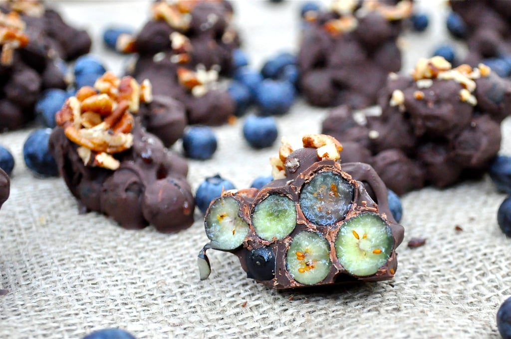 dark chocolate blueberry clusters