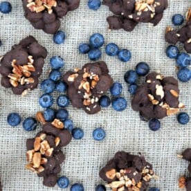 dark chocolate blueberry clusters