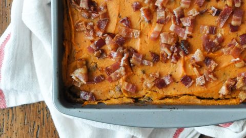 four layer beef and bacon casserole