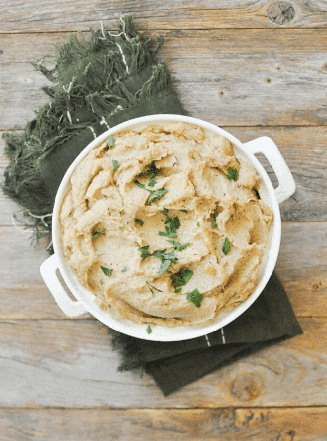 browned butter mashed parsnips