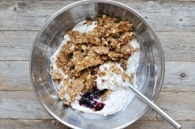 Paleo Blueberry Crumble Ice Cream