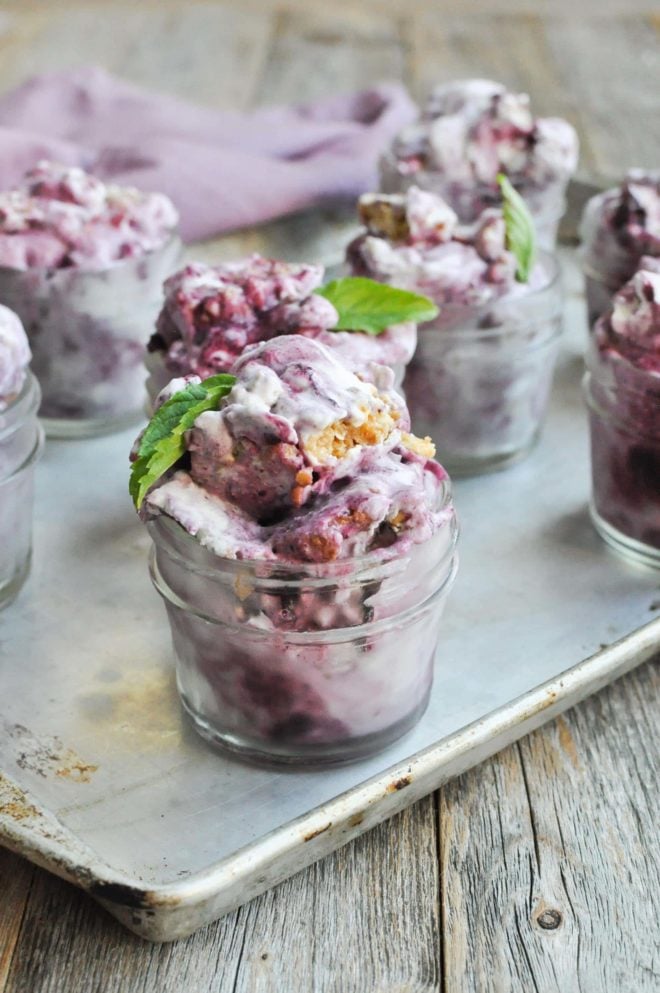 Paleo Blueberry Crumble Ice Cream