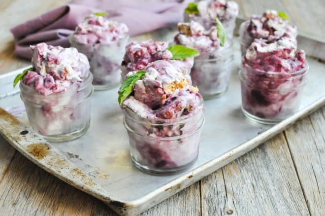 Paleo Blueberry Crumble Ice Cream