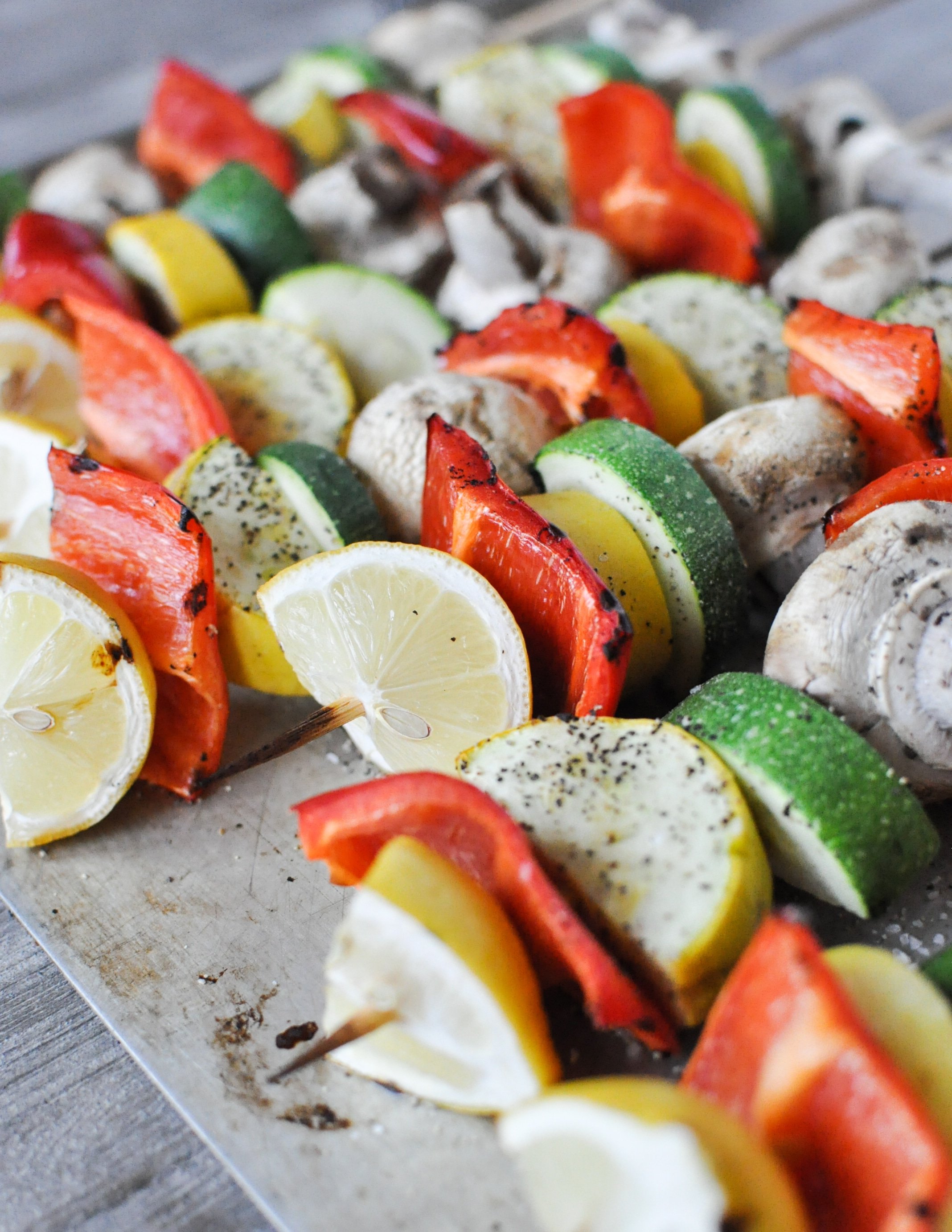 Lemon Pepper Vegetable Skewers