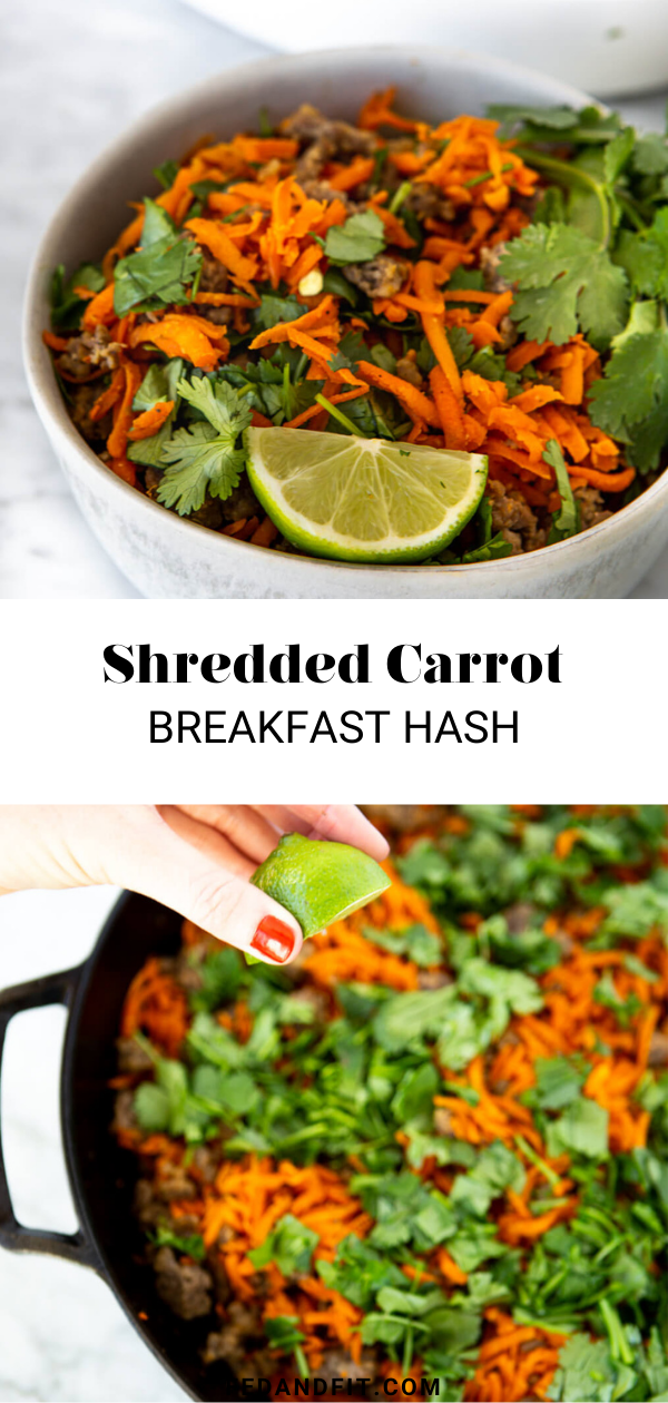 Breakfast Hash with Shredded Carrots Fed & Fit
