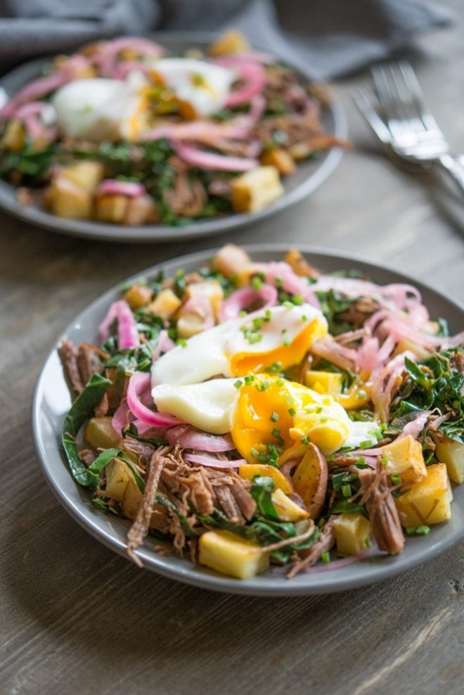 bowl of corned beef breakfast hash