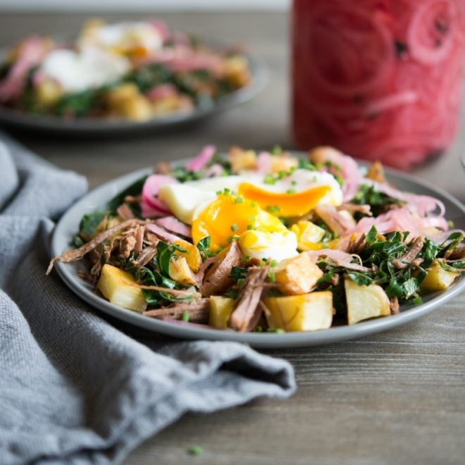 bowl of corned beef breakfast hash