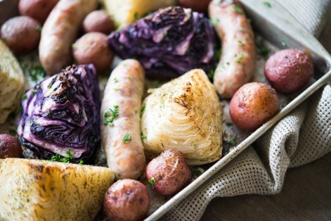 Sausage & Cabbage Sheet Pan Dinner