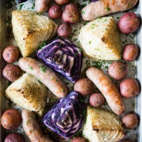 Sausage & Cabbage Sheet Pan Dinner