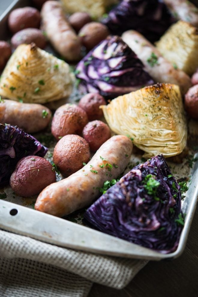 Sausage & Cabbage Sheet Pan Dinner