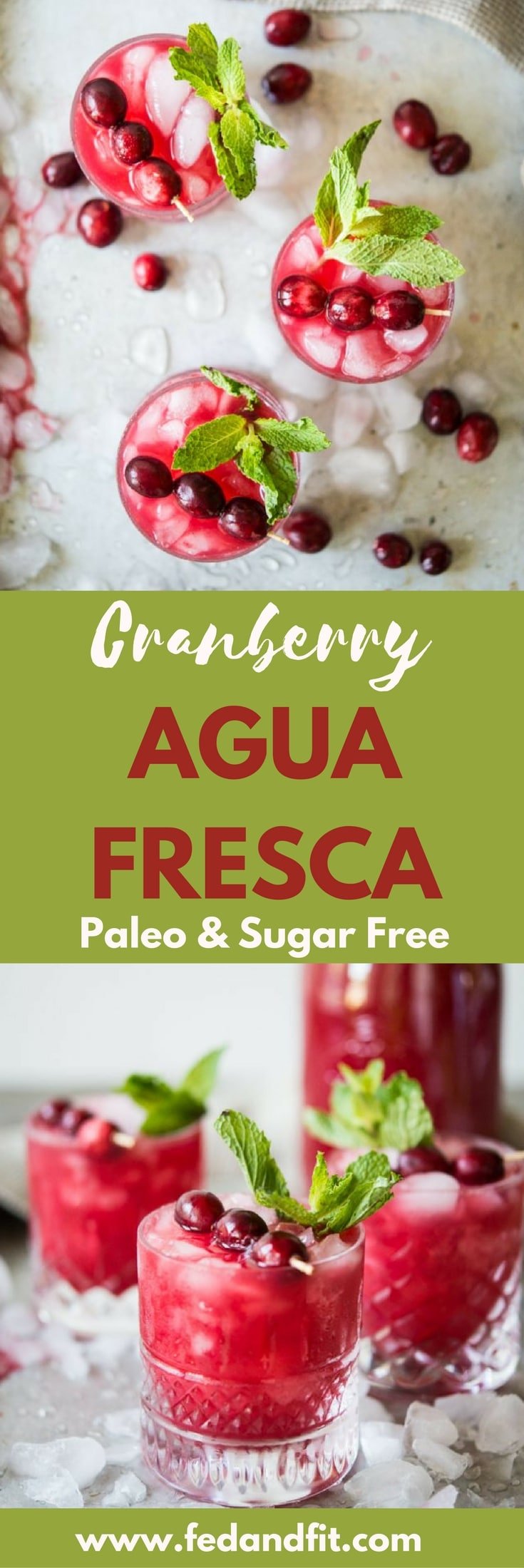 This cranberry agua fresca is made with fresh blended cranberries and can be made into a festive non-alcoholic drink, cranberry mimosas, or even a white winter sangria! 