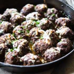 French Onion Skillet Meatballs