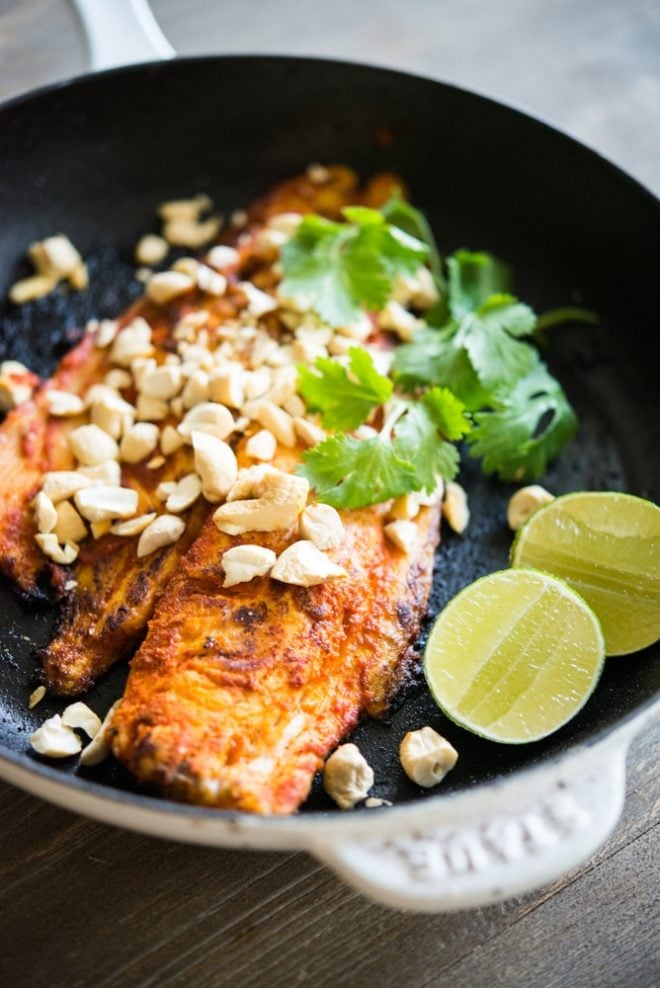 Red Curry Crusted White Fish