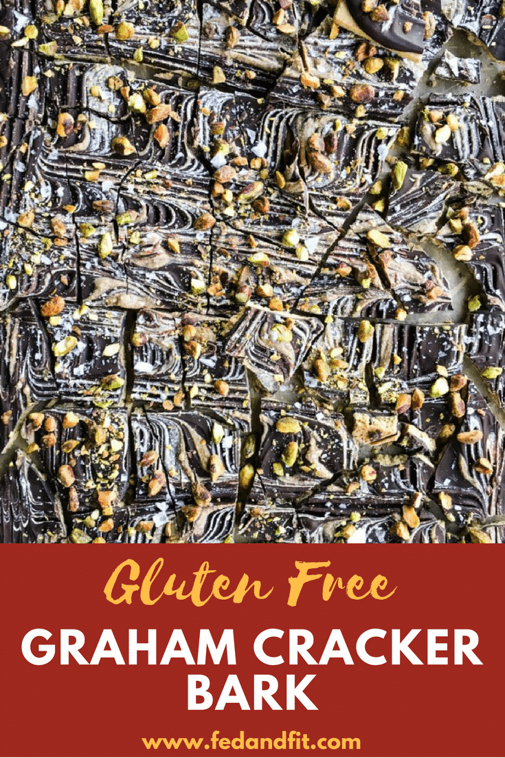 Looking for an easy gluten free treat to gift (or eat!) this season? This gluten free graham cracker bark combines graham crackers, dark chocolate, and almond butter for an easy but delectable dessert!