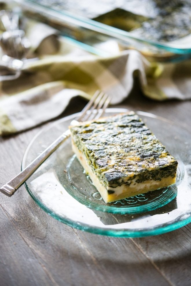 Paleo Clean Start Breakfast Casserole with spinach and hash browns