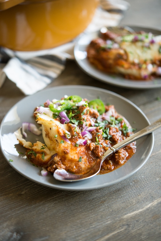 paleo beef chili casserole - thanksgiving leftover recipes
