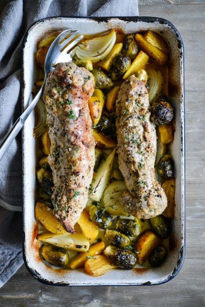 Mustard Pork Tenderloin Bake