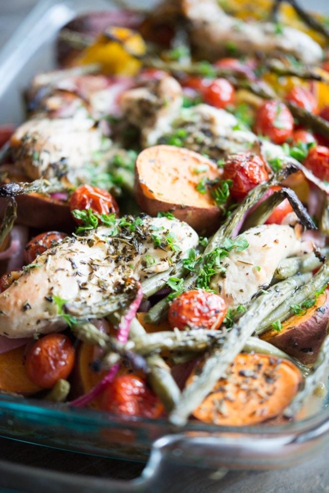 Squeaky Clean Chicken & Veggie Bake