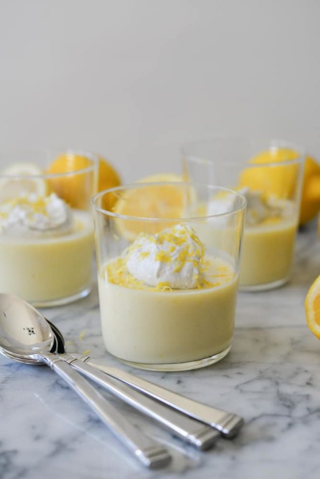 lemon curd puddings