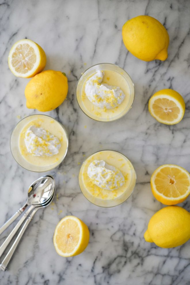 lemon curd puddings