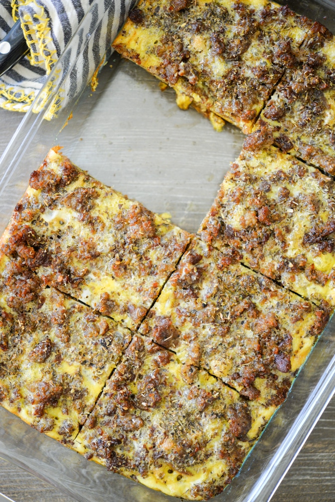 Plantain and Sausage Breakfast Casserole
