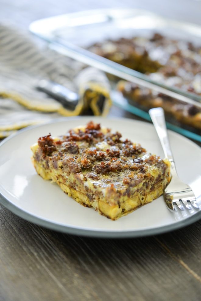 Plantain and Sausage Breakfast Casserole