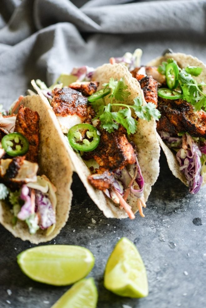 Blackened Fish Tacos - Fed & Fit