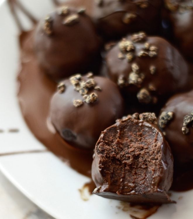 Paleo Triple Chocolate Cake Balls Fed and Fit-3