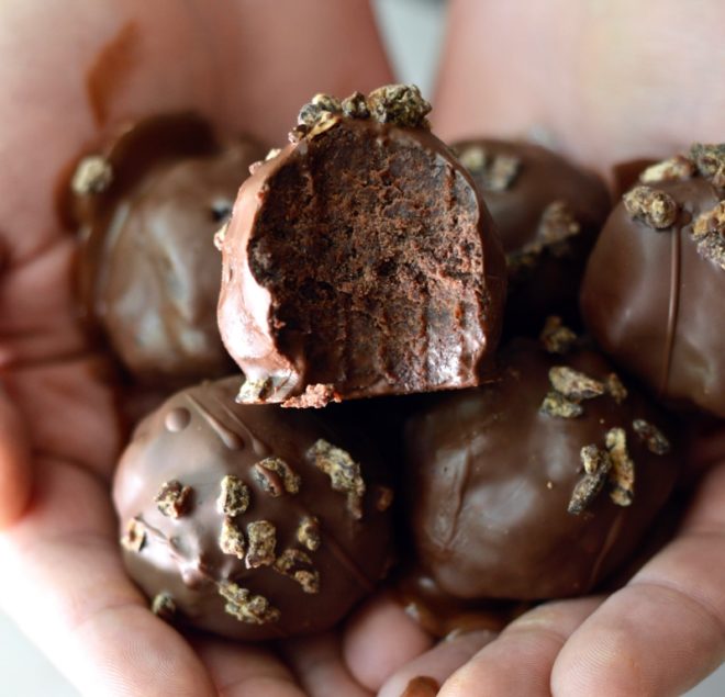 Paleo Triple Chocolate Cake Balls Fed and Fit-5