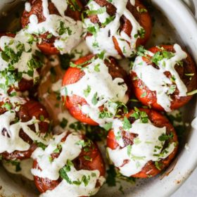 BBQ Ranch Meatloaf-Stuffed Tomatoes