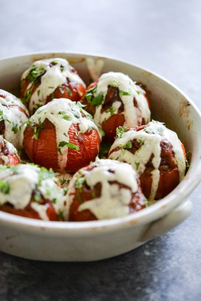 Paleo BBQ Ranch Meatloaf Stuffed Tomatoes | Fed & Fit