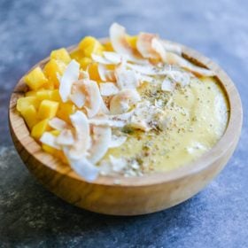 Paleo Mango Lassi Smoothie Bowl
