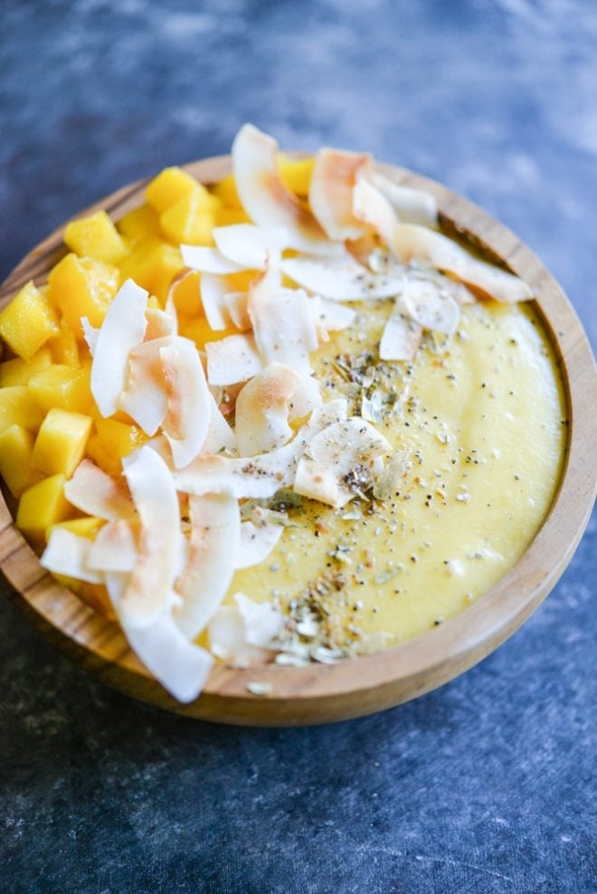 Paleo Mango Lassi Smoothie Bowls | Fed & Fit