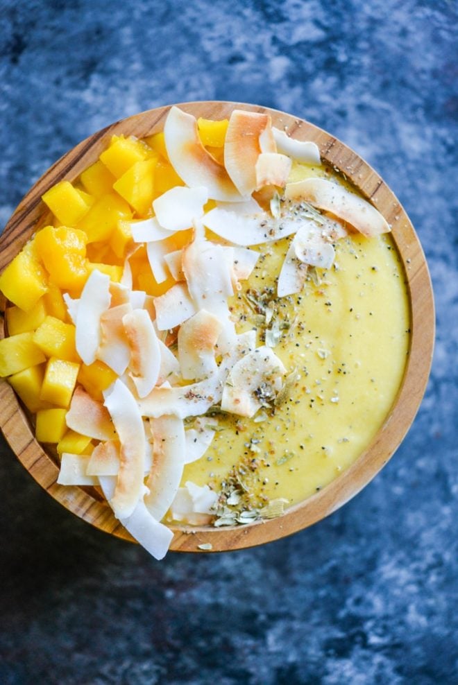 Paleo Mango Lassi Smoothie Bowl - Fed & Fit